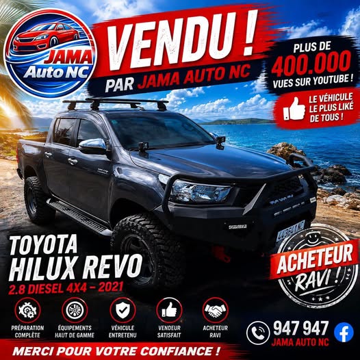 TOYOTA HILUX REVO 2.8 4×4 – FULL PRÉPARÉ - véhicule d'occasion à Nouméa