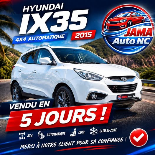 VENDUE HYUNDAI IX35 4×4 - véhicule d'occasion à Nouméa
