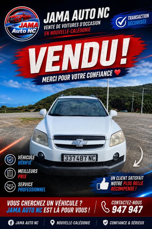 VENDU — CHEVROLET CAPTIVA LT - véhicule d'occasion à Nouméa