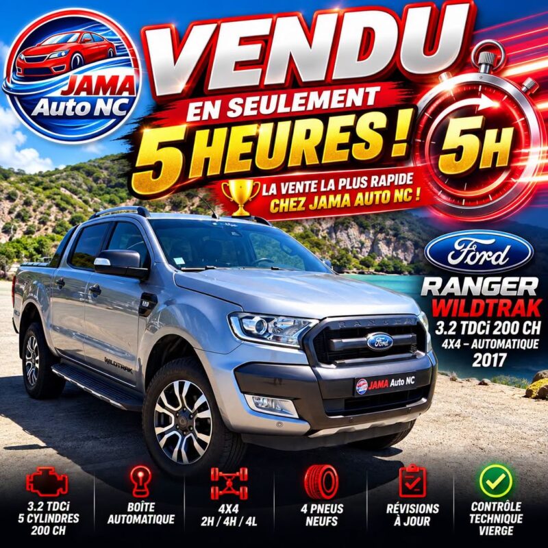 FORD RANGER WILDTRAK 3.2 TDCi 200 CH – 4X4 – - véhicule d'occasion à Nouméa